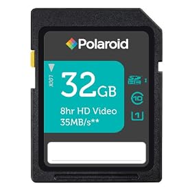 Polaroid 32GB High Speed SDHC CL10 UHS-1 Rated Flash Memory (P-SDH32U1-30-GEPOL)