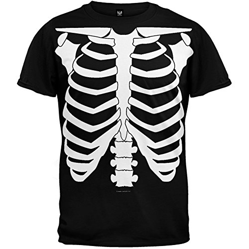 Halloween Skeleton Glow In The Dark Costume T-Shirt - Medium
