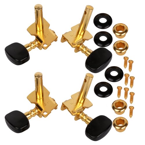 

Generic Gold-Plated 2R2L Tuning Peg Machine Head Tuners For Ukulele 4 String Guitar