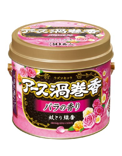 アース渦巻香 バラの香り 30巻缶入