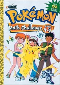 Pokemon Math Challenge Grades 4-5 Plus 32 Flash Cards