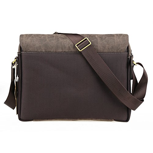 

Mens Canvas Pu Shoulder Bag Handbags Briefcase for the Office Messenger Bag/Large Enough to Hold Books / iPad