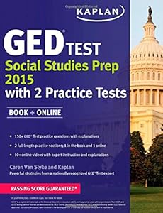 Kaplan GED&reg; Test Social Studies Prep 2015: Book + Online