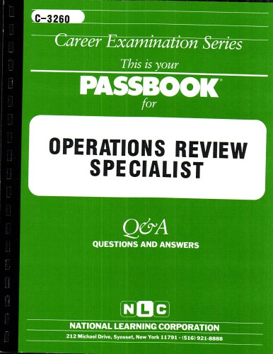 Operations Review Specialist by Jack Rudman