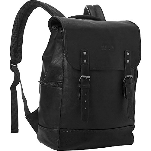 Cole Reaction Leather Single Gusset Flapover Computer Backpack