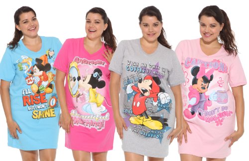 Disney Mickey Minnie Mouse + Friends V-Neck Sleep Shirt (One Size Fits Most)