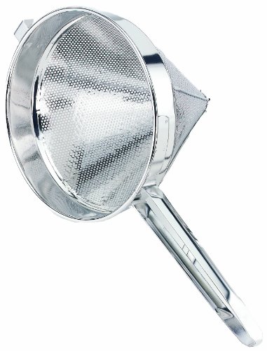 

Crestware 12-Inch Fine Mesh Strainer, Stainless Steel, China Cap Strainer