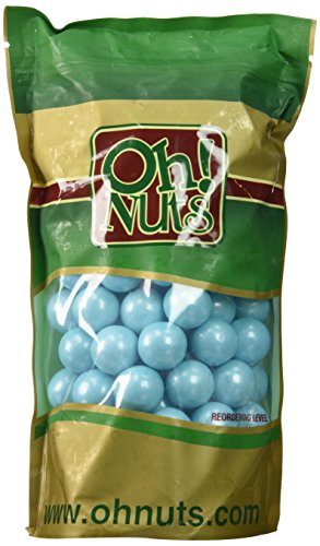 Shimmer Powder Blue Pearl 1 Inch Gumballs 2 Pound Bag - Oh! Nuts