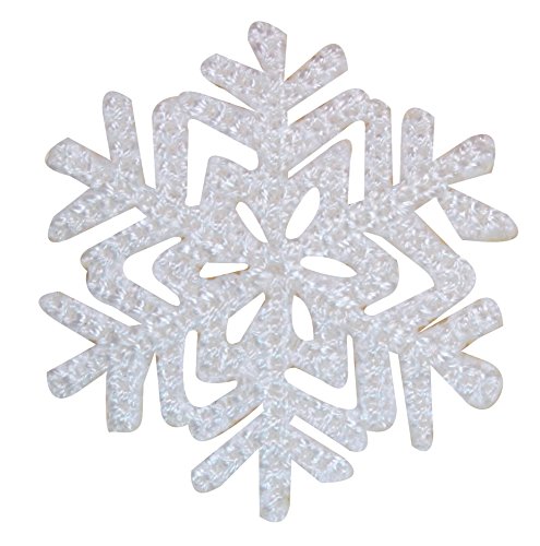 ID #8129 Lot of 2 Snowflakes Winter Holiday Embroidered Iron On Applique Patch