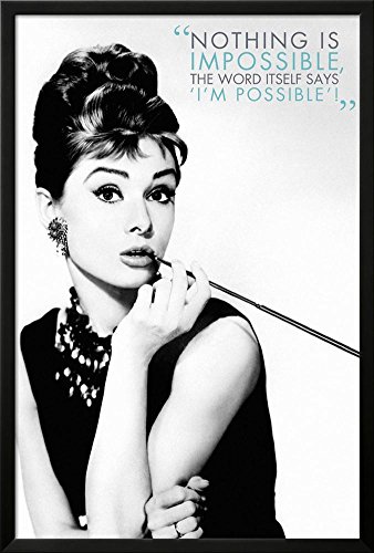 Algopix Similar Product 17 - Audrey Hepburn Quote Lamina Framed
