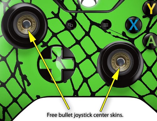 

Ripped Fishnets Green - Decal Style Skin fits Microsoft XBOX One Wireless Controller - CONTROLLER NOT INCLUDED