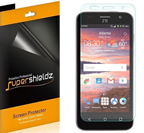 [6-Pack] SUPERSHIELDZ- Anti-Bubble High Definition Clear Screen Protector For ZTE Maven (AT&T) + Lifetime Replacements Warranty - Retail Packaging