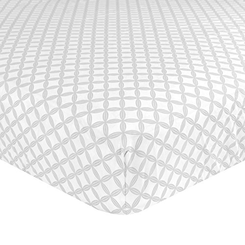 Just Born Cotton Fitted Crib Sheet, Hampton Grey