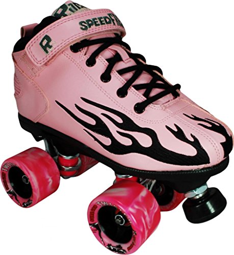 

Sure Grip Pink with Black Rock Flame Speed Skates with Twister Wheels
