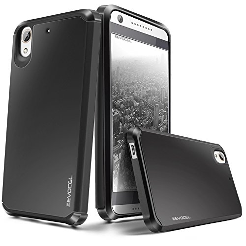 Evocel EVO-HTC626-SA11 Dual Layer Series Hybrid Armor Protector Case for HTC Desire 626 / 626s - Retail Packaging, Black