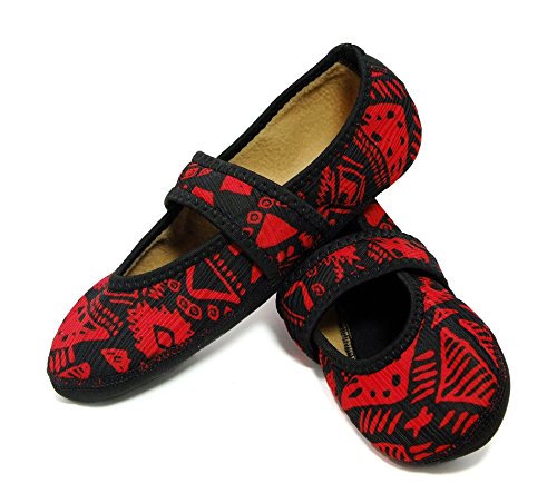 

Nufoot Fuzzies Betsy Lou, Red Aztec, Medium