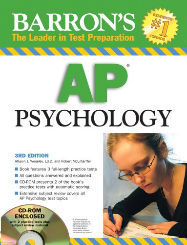Barron's AP Psychology (Book & CD-ROM) by Robert McEntarffer