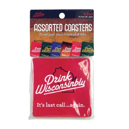 Algopix Similar Product 3 - Drink Wisconsinbly Assorted Coasters 