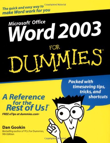 Word 2003 For Dummies by Dan Gookin