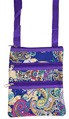 World Traveler Purple Paisley Small Hipster Cross Body