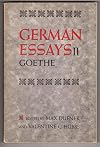 German Essays II: Goethe.