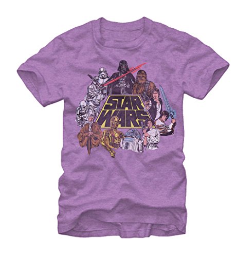 Star Wars Episode IV In Color Adult T-shirt - Purple Heather