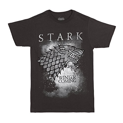HBO'S Game of Thrones Men's Winter Is Coming Stark T-Shirt - Charcoal (XXX-Large)