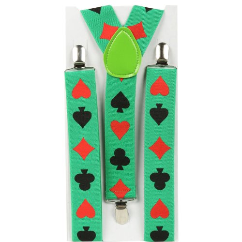 Green Casino Suspenders Party Supplies (Green)