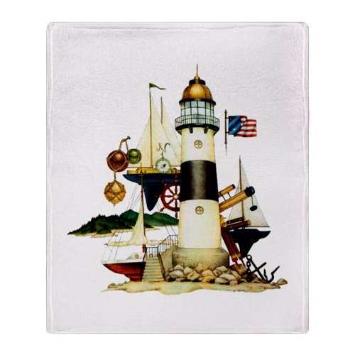 Lighthouse Throw Blankets