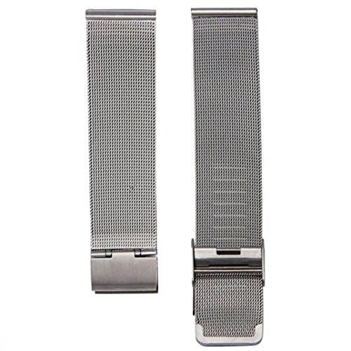 Sankuwen Stainless Steel Milanese Bracelet Strap Watch Band (18mm,20mm,22mm,24mm) (Silver, 22mm)
