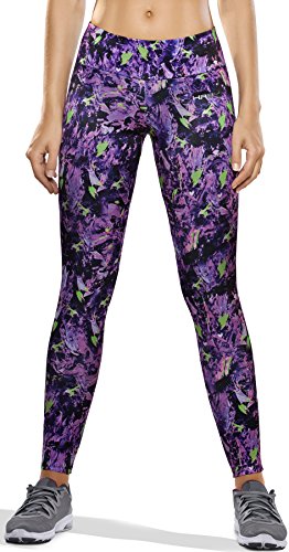 Haby Women's Compression Leggings Gym Workout Abdominal Control Spandex