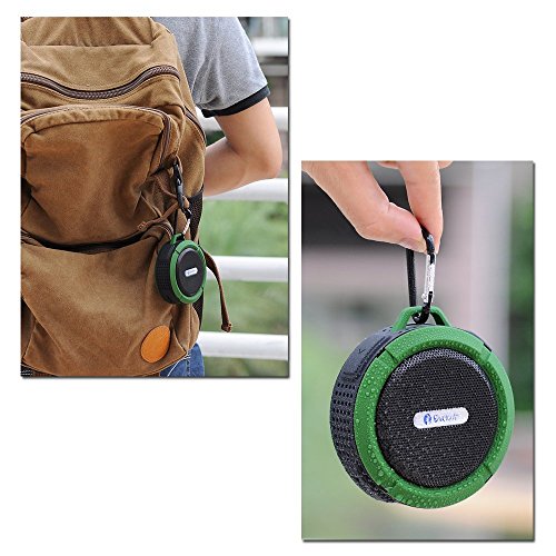 

Asense [Waterproof & Dustproof] Wireless Bluetooth 3.0 Outdoor / Shower Speaker, Handsfree Portable Speakerphone with Built-in Mic, Control Buttons and Dedicated Removable Suction Cup for Showers, Bathroom, Pool, Boat, Car, Beach, & Outdoor Use Compatibl