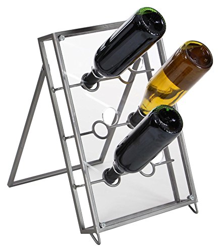 Algopix Similar Product 14 - Benzara Divergent Metal Acrylic Wine