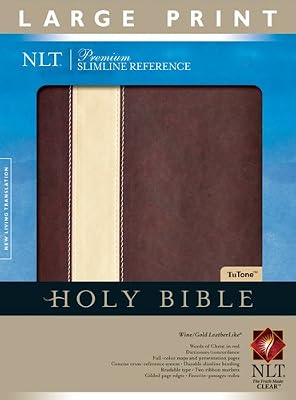 Premium Slimline Reference Bible NLT, Large Print, TuTone