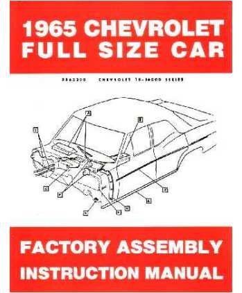 

1965 Chevrolet Belaire Biscayne Impala Assembly Manual Book Rebuild Instructions