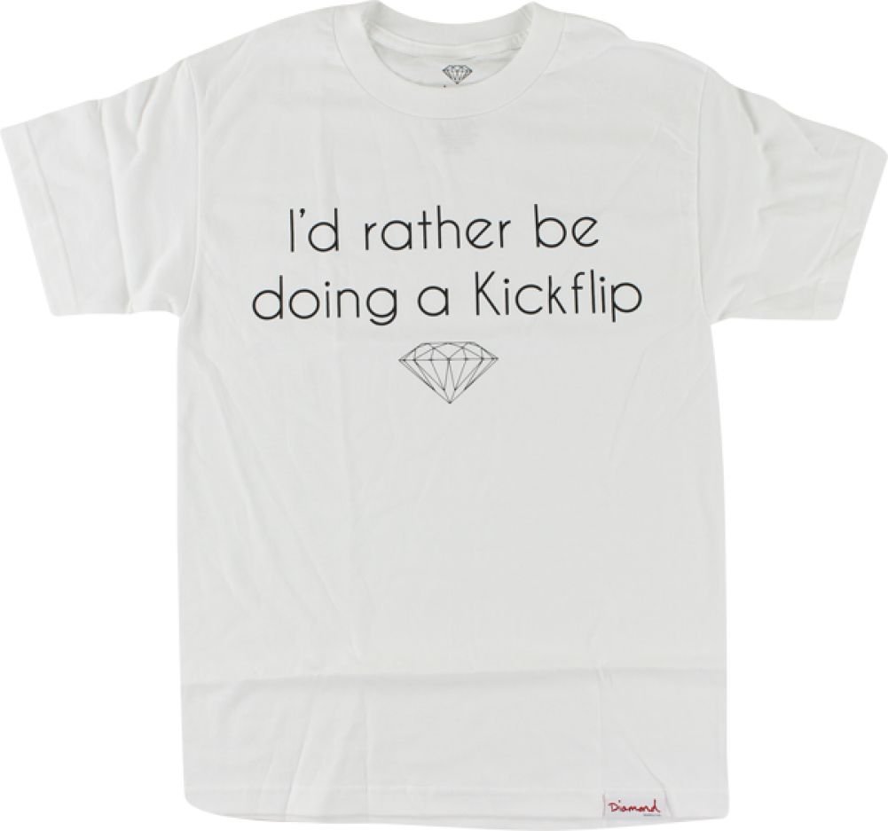 

Diamond Kickflip Small White Short Sleeve