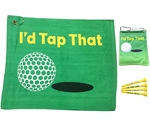 Giggle Golf I'd Tap That Towel & Tee Bag Combo