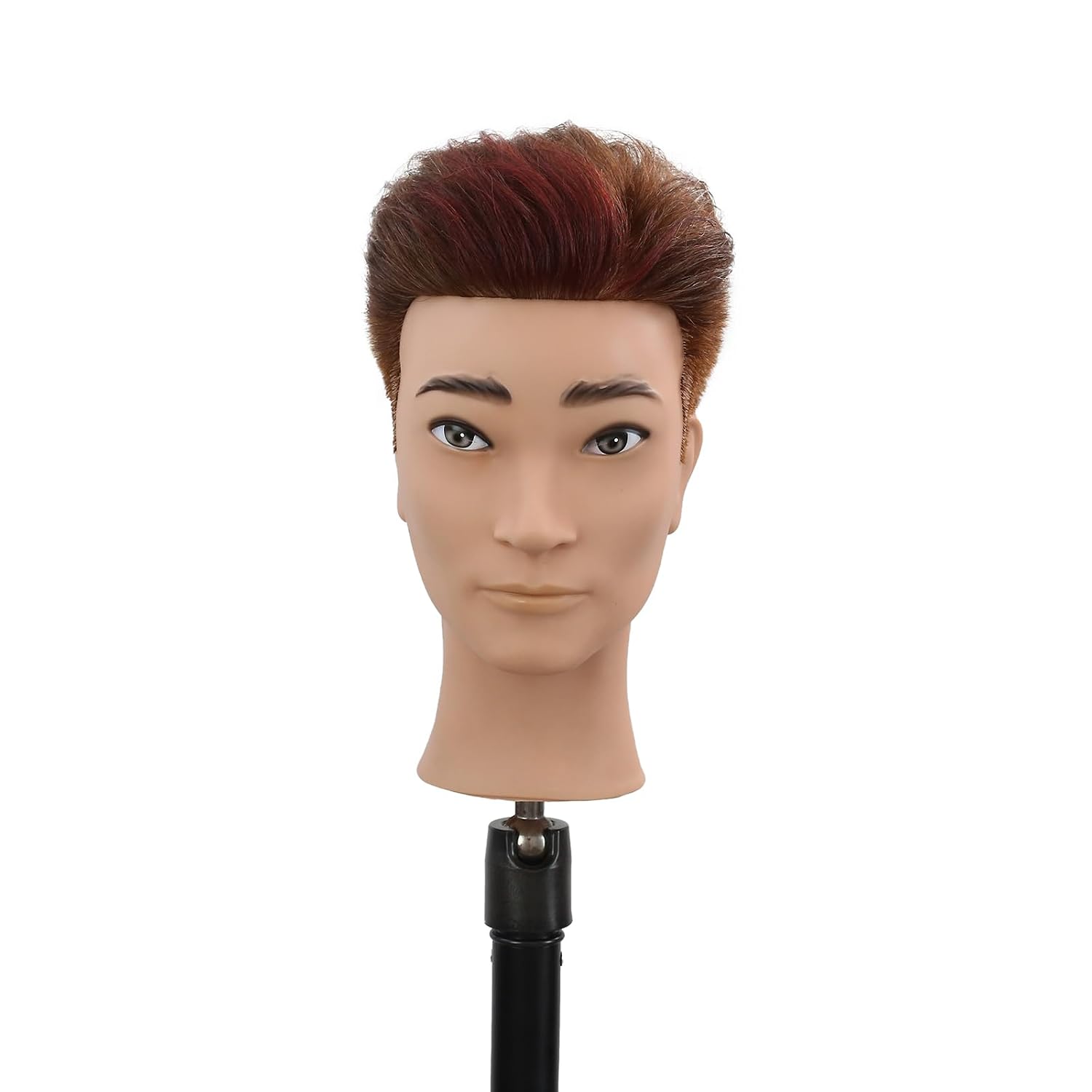 Stancia Barber oefenhoofd (mannelijk), oefenhoofd met echt haar voor het oefenen van haarknippen, cosmetologie oefenhoofd met 100% echt haar_voghion.com
