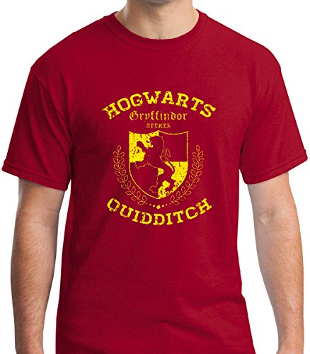 Raw T-Shirt's Hogwarts Gryffindor Quidditch Team - Potter Seeker Premium Men's T-Shirt