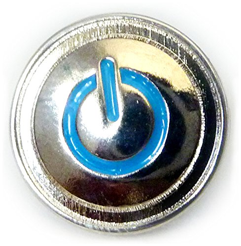 POWER ICON Turn Me On Computer Button Lapel Pin Tie Tack