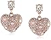 Betsey Johnson 'Pinktina' Patina Heart Drop Earrings