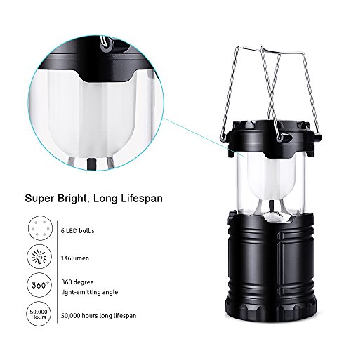 Pictek Portable Camping Lantern, Black - Image 5