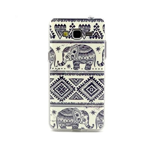 ABC® 2015, Fashion Blue Elephant Soft TPU Case Cover for Samsung Galaxy Grand Prime G530