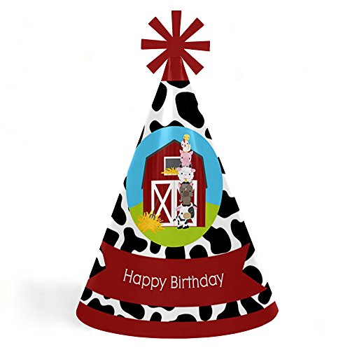Algopix Similar Product 8 - Farm Animals  Cone Birthday Party Hats