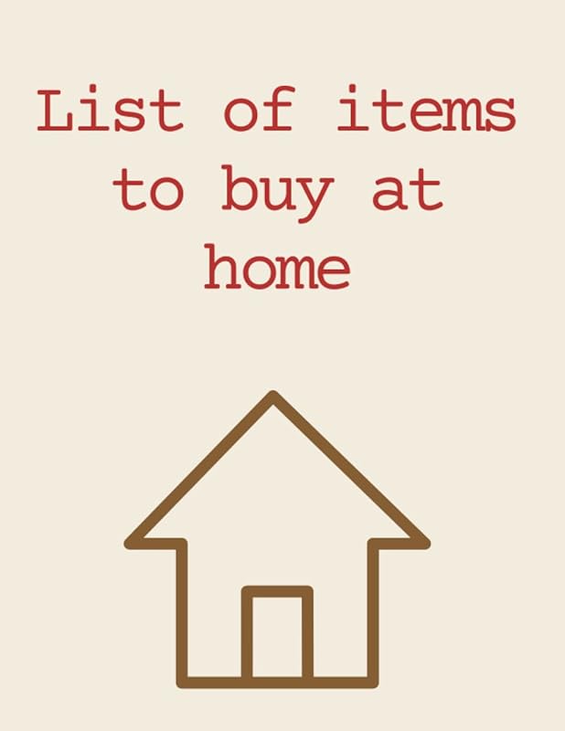 List of items to buy at home by Useful Lists