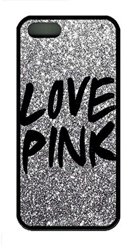 Generic Personalized Protector Case Love Pink Design for Iphone 5/5s Rubber TPU Black Edge