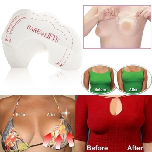 

Trendyline® 10pcs Bare Lifts Instant Breast Invisible Bra Adhesive Tape