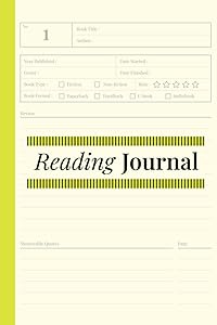 Reading Journal: Record and Review 100 Books, Reading Tracker, Reading Log Journal for Book Lovers with Lime Green Cover by JUNJ