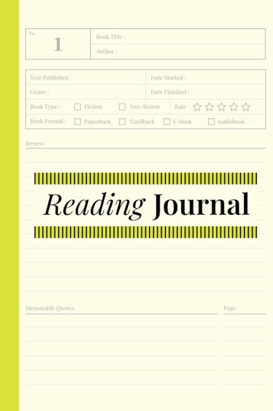 Reading Journal: Record and Review 100 Books, Reading Tracker, Reading Log Journal for Book Lovers with Lime Green Cover by JUNJ