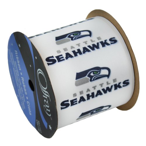 SEATTLE SEAHAWKS RIBBON-SEATTLE SEAHAWKS HAIRBOW RIBBON, CRAFTING RIBBON, GIFT WRAP RIBBON-2 1/2